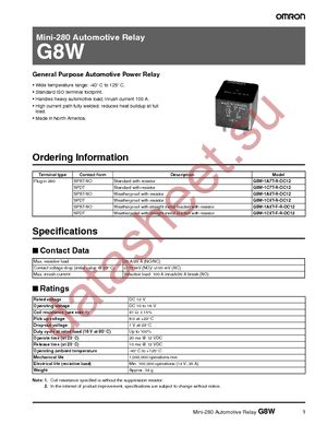 G8W-1A6T-R-DC12 datasheet  